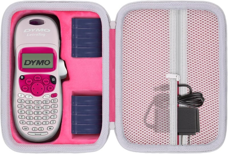 Baval Label Printer Case Compatible with DYMO LetraTag LT-100H/LT-100H Plus Handheld Label Maker(Rose Red Case) - Image 1